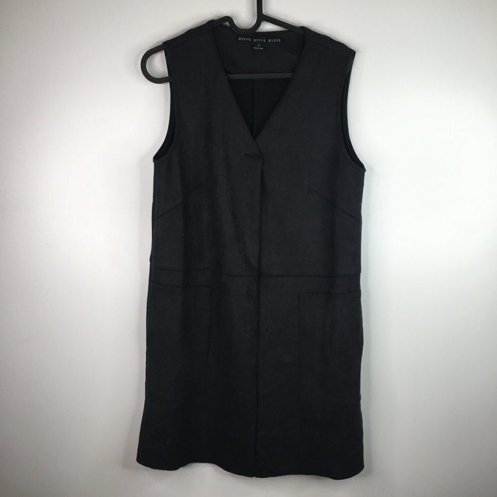 Hyfve Sleeveless V Neck Black Dress Size S